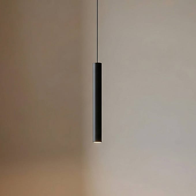 Lindby LED hanglamp Lumaro, zwart, 27 cm, 48 V, dimbaar