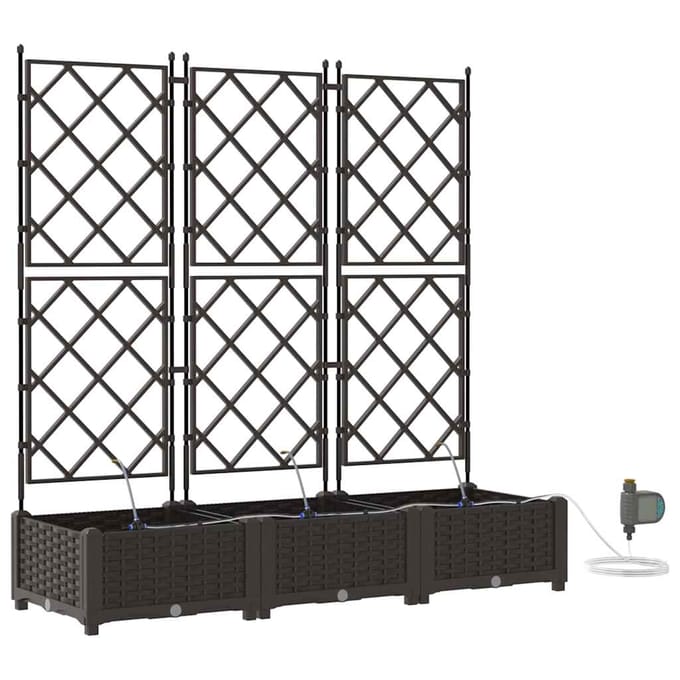 vidaXL - Plantenbak - 3 - st - Bruin - 120 - x - 40 - x - 126 - cm - PP