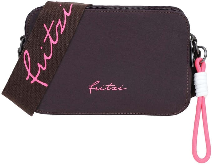 Fritzi aus Preußen schoudertas Lea Cross Bag Espresso donkerpaars