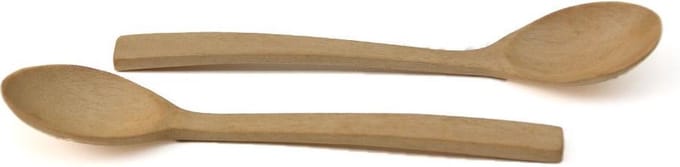 set van 2 - houten theelepel - 14 cm - fairtrade van Kinta