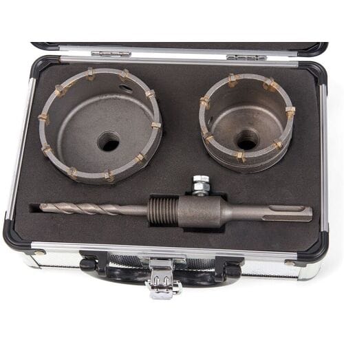 2 Delige gatzagenset, dozenborenset 60 - 80mm met SDS-opname