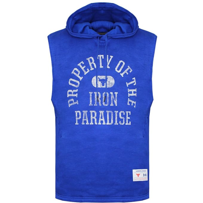 Under Armour Project Rock Heren Blauw Hooded Top