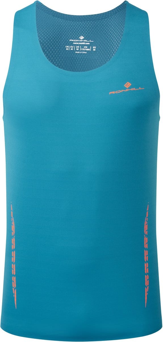 Ronhill | Heren Hardloop Tanktop | Tech Race Vest | Petrol/Legion Blue | Maat S
