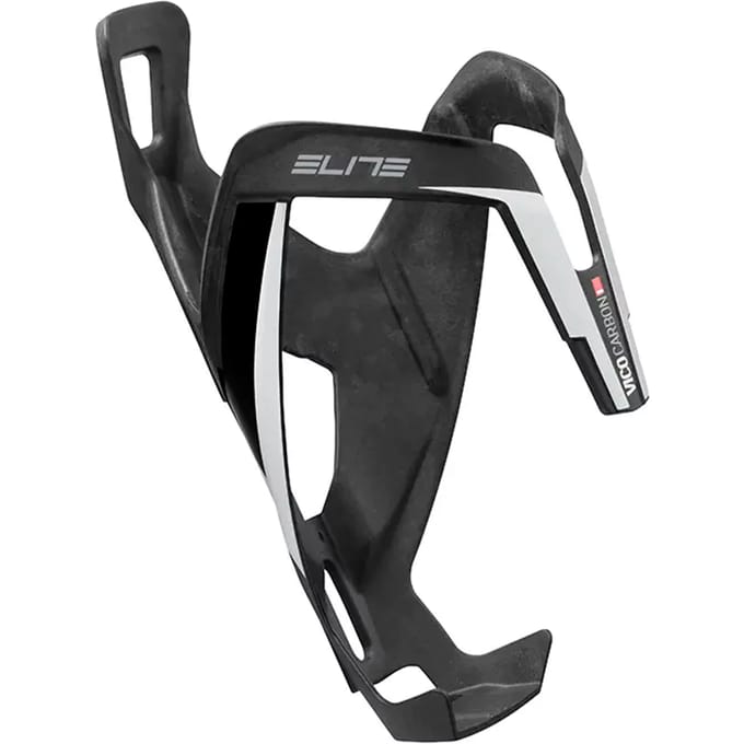 Elite Vico Bidonhouder Carbon, Mat White Graphic