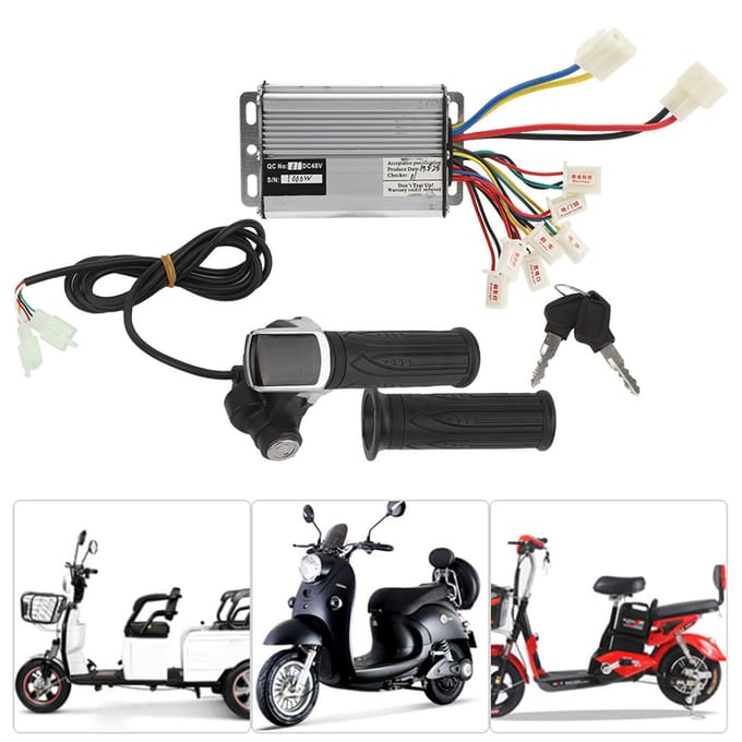 48V 1000W Controller Set met Slot Accessoire voor E?Fiets Elektrische Scooter Elektrische Driewieler black
