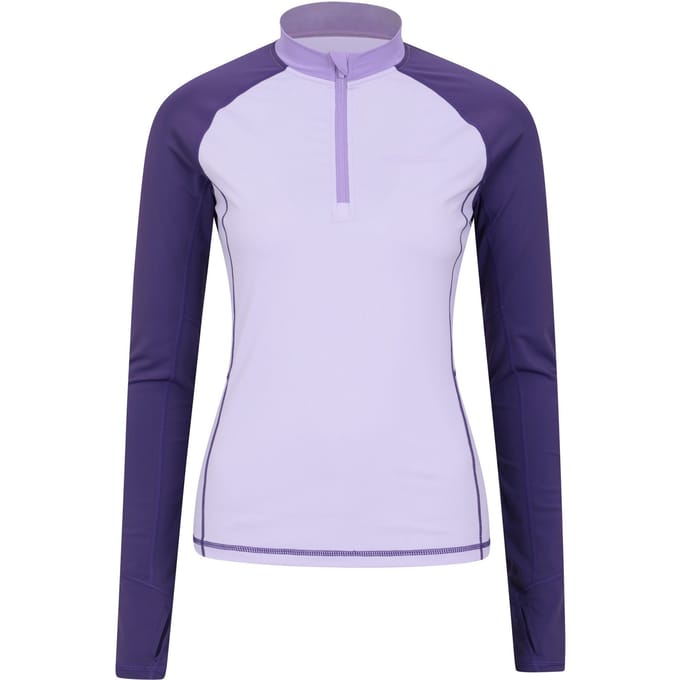 Mountain Warehouse Dames/Dames Helston Rash Guard met lange mouwen (Paars)