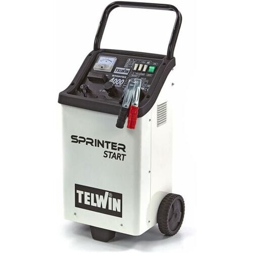 Telwin Sprinter 4000 Start 230V Acculader 12-24V Verrijdbaar 400Ah 75A