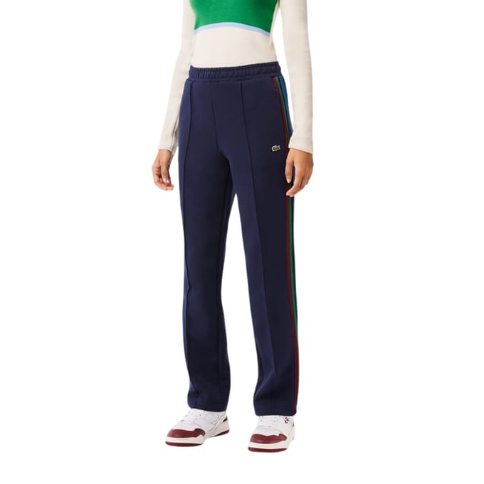 Lacoste Dames Zijstreep Regular Trainingsbroek (Marineblauw)
