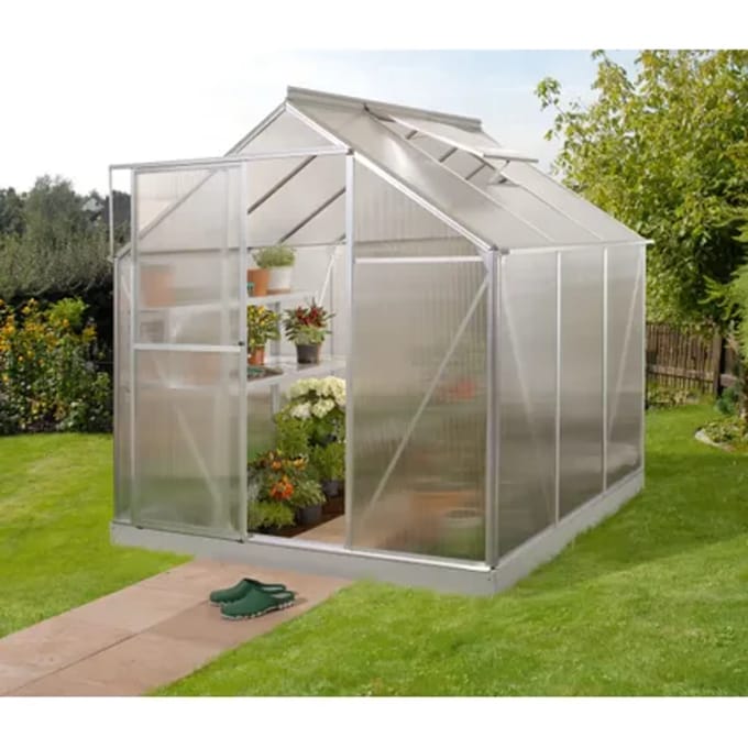 Vitavia Tuinkas Triton 3800 - Polycarbonaat 6 Mm - Aluminium - 198x193x207 Cm