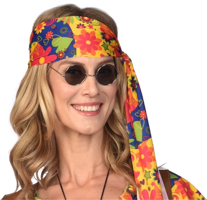 Zwarte hippie bril Sonja