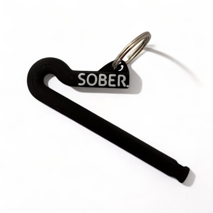 SOBER. Ad Rietje Zwart – 2-Pack – Studentencadeau – Herbruikbaar Feest Rietje – Rietad