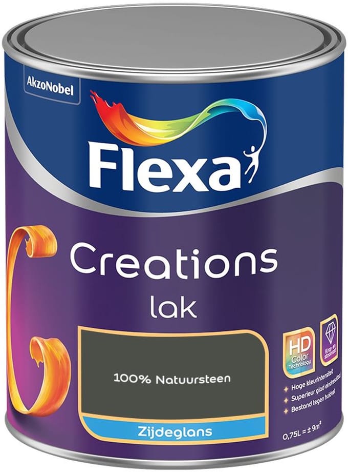 Flexa - Creations Lak Zijdeglans - 100% Natuursteen - Mengverf - 750 Ml