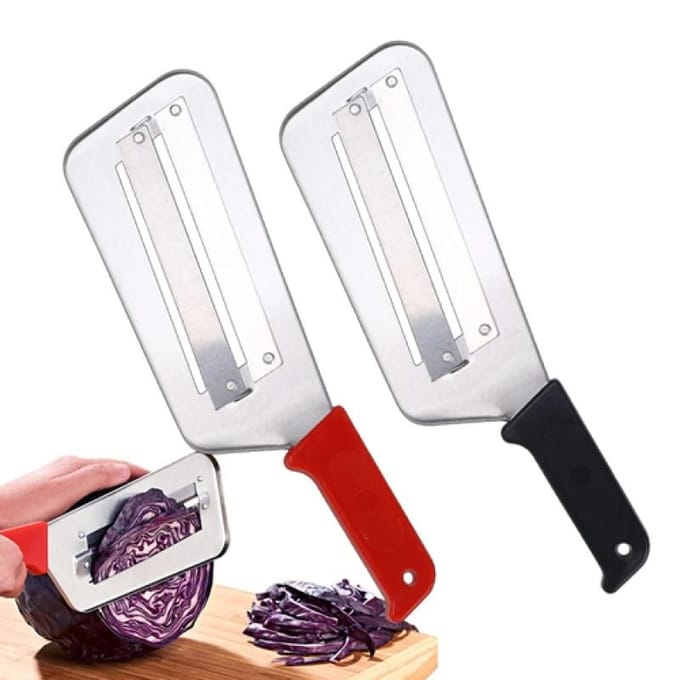 Couteau de cuisine multifonctionnel pour chou, trancheur, hachoir, broyeur, choucroute, légumes, gadget de cuisine noir