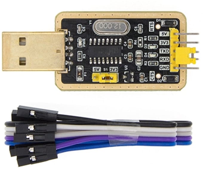 CH340G USB naar TTL Serial Adapter Module met Kabel voor Arduino