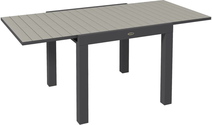 Outsunny Gartentisch Aluminium Grau