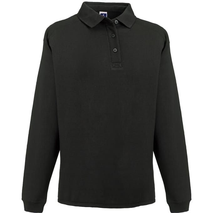 Russell Europe Mens Heavy Duty Collar Sweatshirt (Zwart)