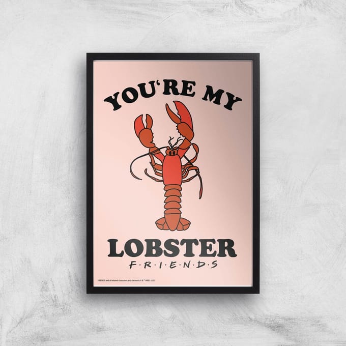 Friends Lobster Giclee Art Print - A2 - Black Frame