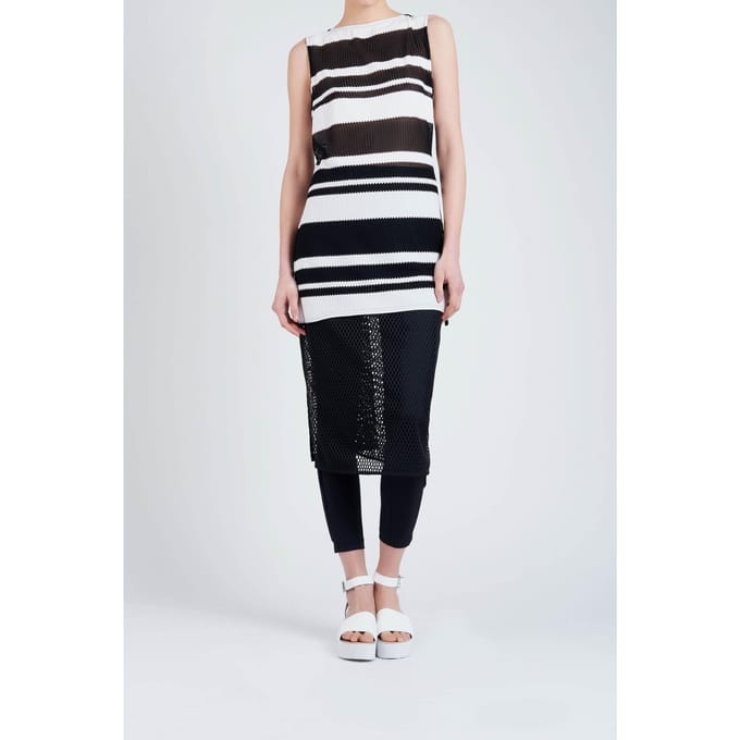 Anne Fontaine Jameta Black/white Maat: 36 | Mini Jurken Outlet | Dames | Wit