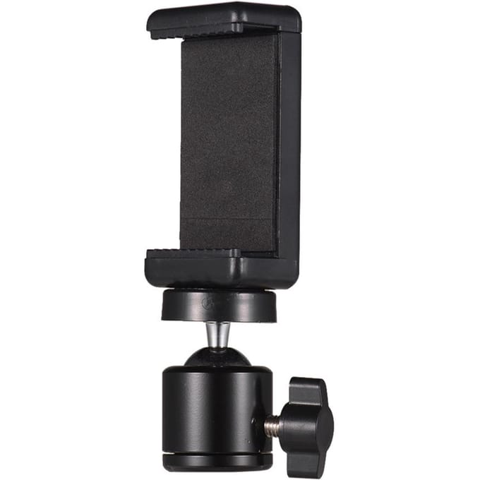 Verstelbare telefoonhouder Smartphoneclip + flexibele kogelkopadapterbevestiging With Ballhead Adapter black