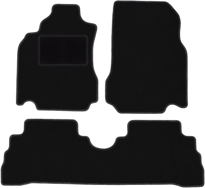 Zwarte velours vloermatten voor: Nissan Cube Z12 Keicar (2008-2011)