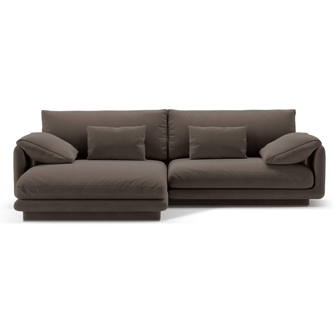 4-zits hoekbank Torino links velvet | Micadoni