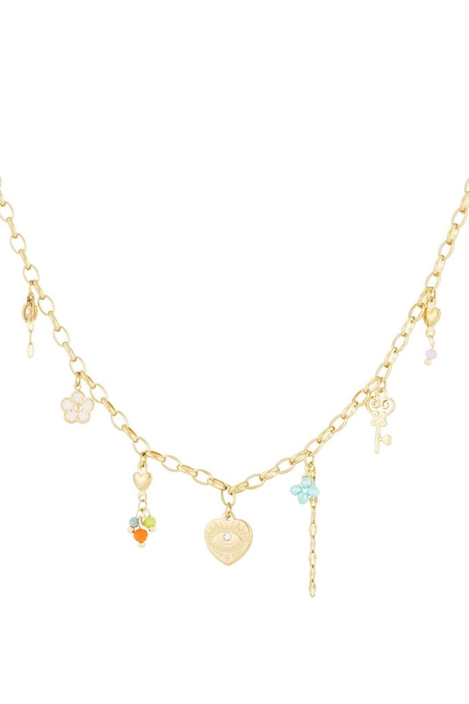 Secret Love Ketting- Goud kleur- Bedels