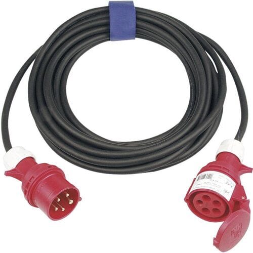 SIROX® CEE-verlengkabel 5x4,0mm², 32 A, 5 polig, 400V, 6h, zwart - 10 meter