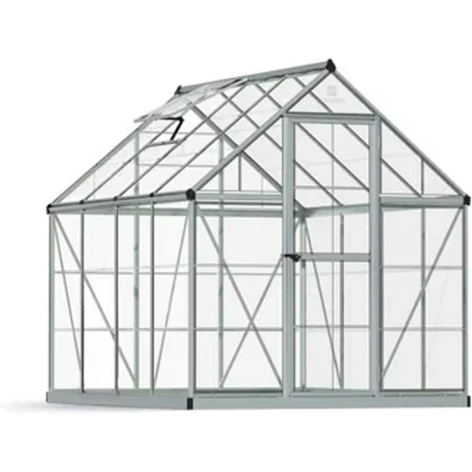 Canopia Tuinkas Harmony 6x8 - Polycarbonaat - Zilver - 185x247x208 Cm