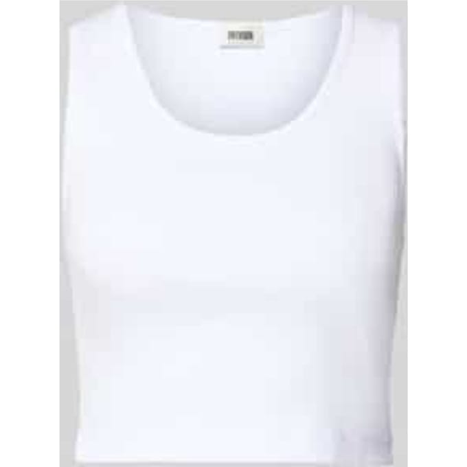 slim fit top met sierrand model 'Tiora'