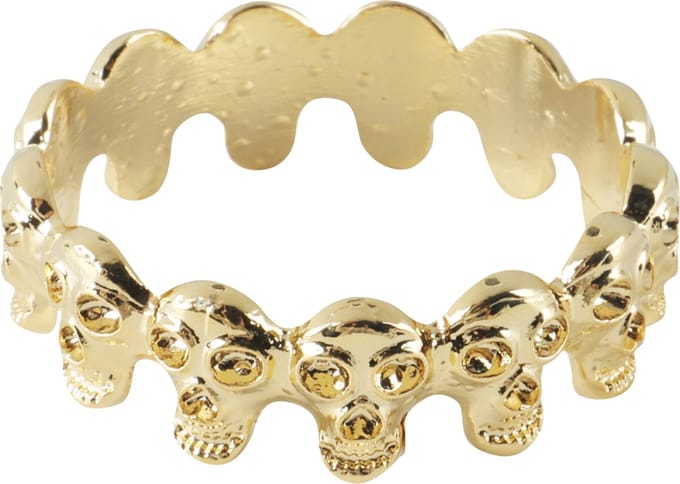 Banoch | eikelring doodskop goud ∅ 30 mm | cockring