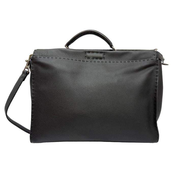 Fendi Selleria Peekaboo XL Handtas in Zwart Leer
