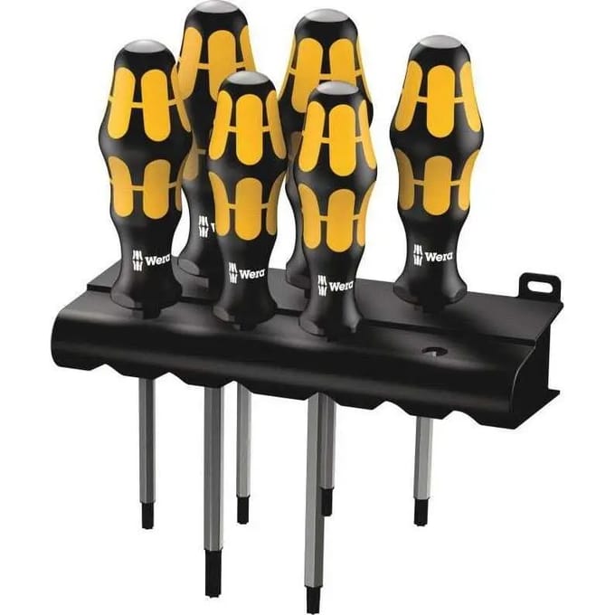 Wera 977/6 TORX® Screwdriver set Kraftform : Chiseldriver and rack 6 pieces