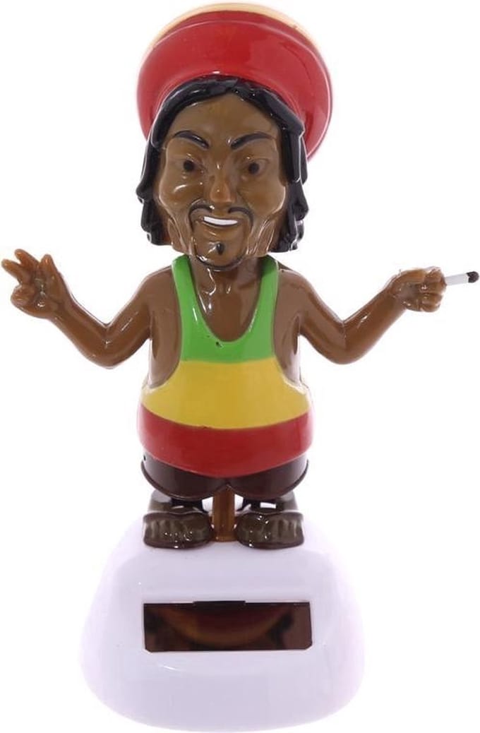 Dansende bewegende Solar Reggae Rasta - Dansen op zon en kunstlicht.
