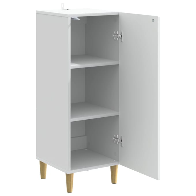 vidaXL - Dressoir - Wit - 33 - x - 34,5 - x - 90 - cm - Bewerkt - hout