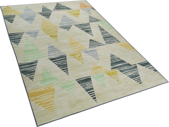 YAYLA - Laagpolig vloerkleed - Lichtgrijs - 140 x 200 cm - Polyester