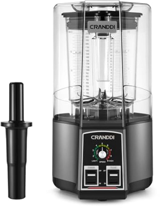 Stille schild-mixer 200 ml - Professionele mixer voor smoothies en ijsversnippering 1500 W