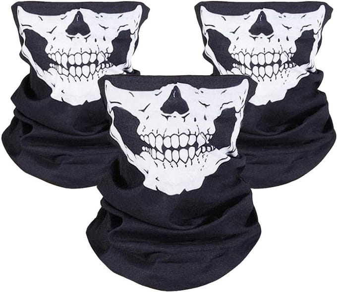 Ademend Doodshoofd Buff Multifunctioneel Nekwarmer voor Motorfiets Wandelen Skiën