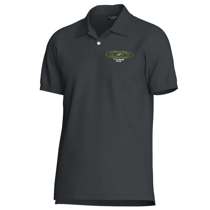 Korte Mouwen Kraag Polo Shirt in Antraciet