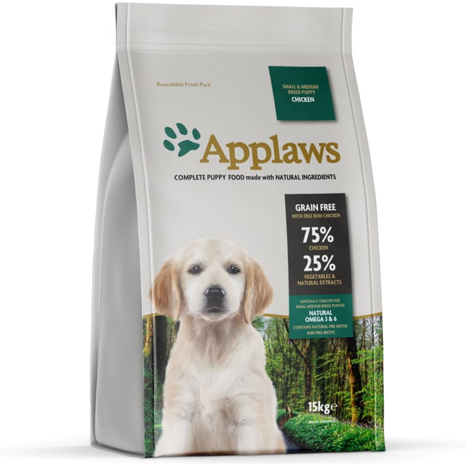 Applaws Puppy Small & Medium Breed - Kip Hondenvoer - 2 x 15 kg