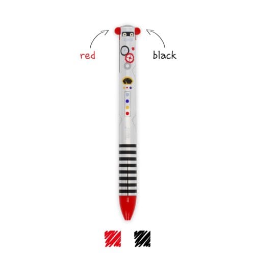 Legami Twee-kleuren pen - Click&Clack - Robot