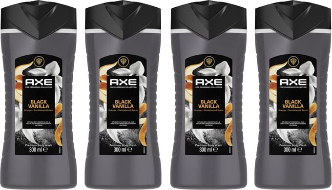 Axe Douchegel Black Vanilla 4 x 300 ml - Fine Fragrance Collection