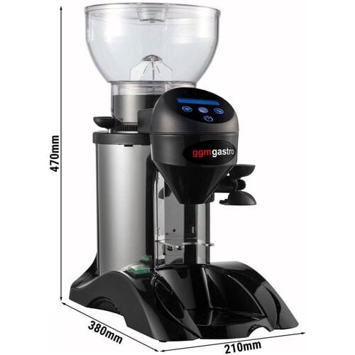 GGM Gastro Kaffeemühle - 1kg - 77dB - Mit automatischer Dosierung - Edelstahl Korpus
