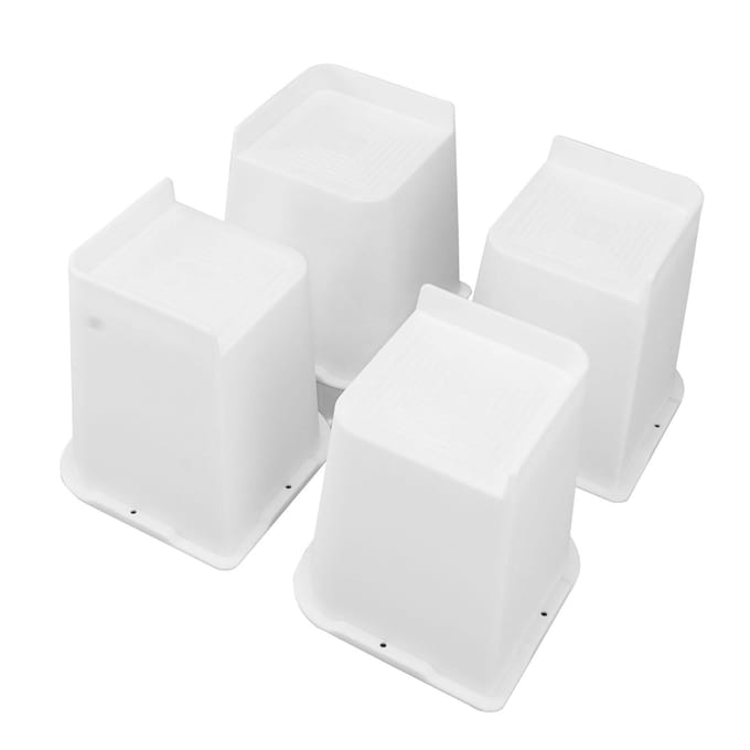 4 Stuks Meubelverhogers 6 Inch Verhoging Trapezium Vorm L Vorm Bovenkant Antislip Bed Sofa Verhogers Meubelpoot