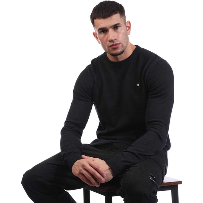 Weekend Offender Heren Argentinië Katoen Crew Neck Trui (Marine)