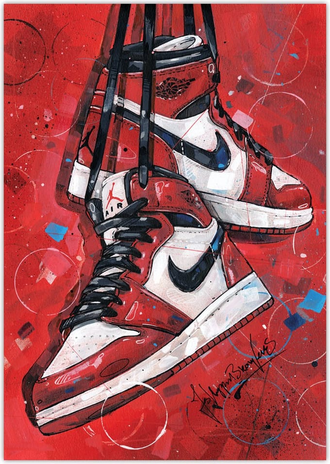 Sneaker poster retro Chicago 29,7x42 cm (A3)