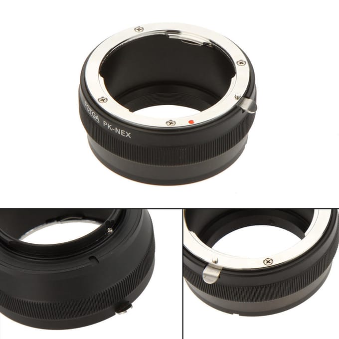 Fotga PK-NEX Adapter Digitale Ring voor Pentax PK K Mount Lens naar Sony NEX E-Mount Camera (voor SonyNE black