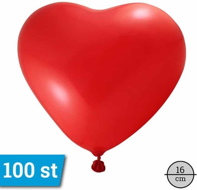 100x MINI (Klein = 12.5cm) hart ballonnen rood - formaat : 5"= 12.5cm PRO , Non toxix (geen ftalaat, enz)