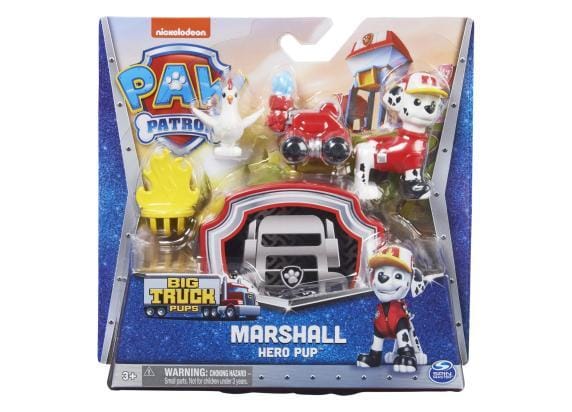 PAW Patrol Big Truck Pups - Marshall-actiefiguur met reddingsdrone - Speelfigurenset