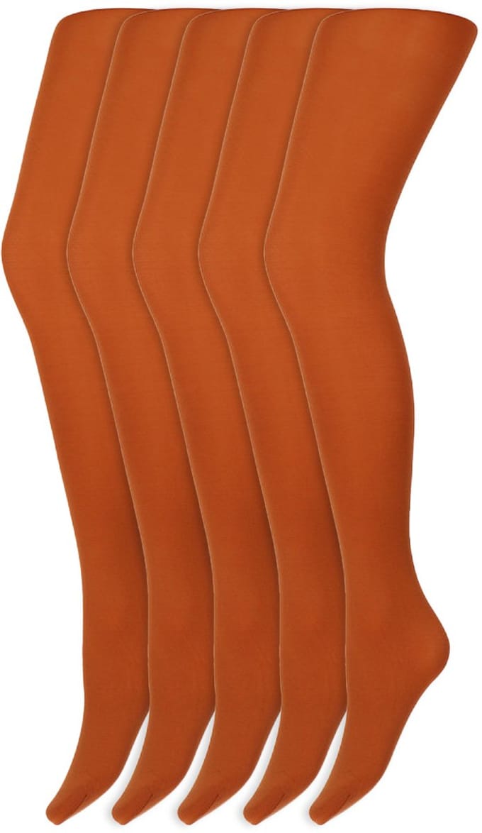 Gekleurde panty’s | Micro | 60 Denier | Merk: Marianne | Maat: S t/m XXL | Kleur: Cognac | 5 Paar