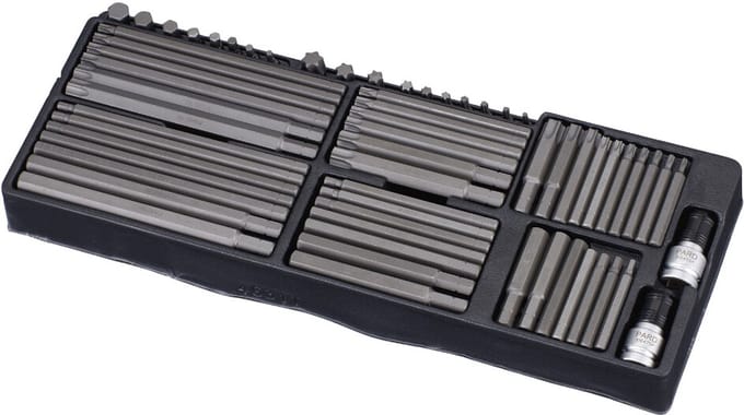 5/16'' & 10mm Inbus-Torxbitset, 63-delig